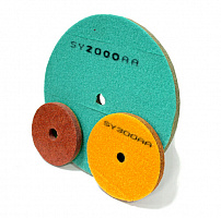 Круг войлочный DIAM-S д.100х12мм х velcro № 1000 | цвет:зеленый синтетика